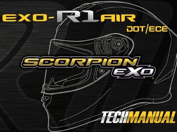 Scorpion Exo EXO-R1 Air Motorcycle Helmet Manual Front Cover
