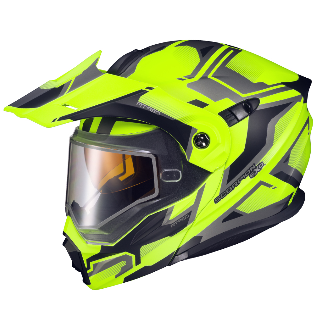 Matte Black Scorpion EXO-AT950 COLD WEATHER Helmet w/Dual Pane Shield