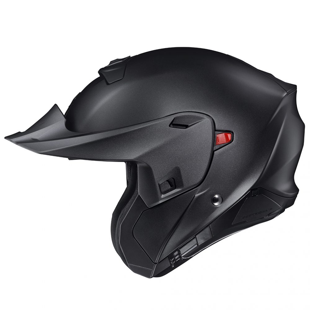 EXO-GT930 Transformer Black Modular Flip Up Matte Black Motorcycle Helmet Peak Visor