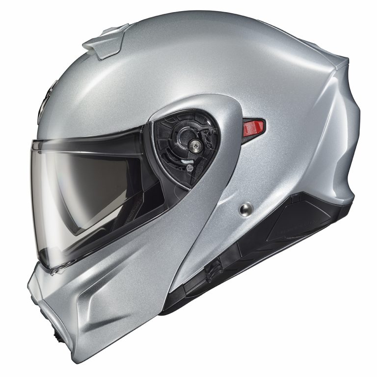 Scorpion Exo GT930 Modular Motorcycle Helmet Silver side view